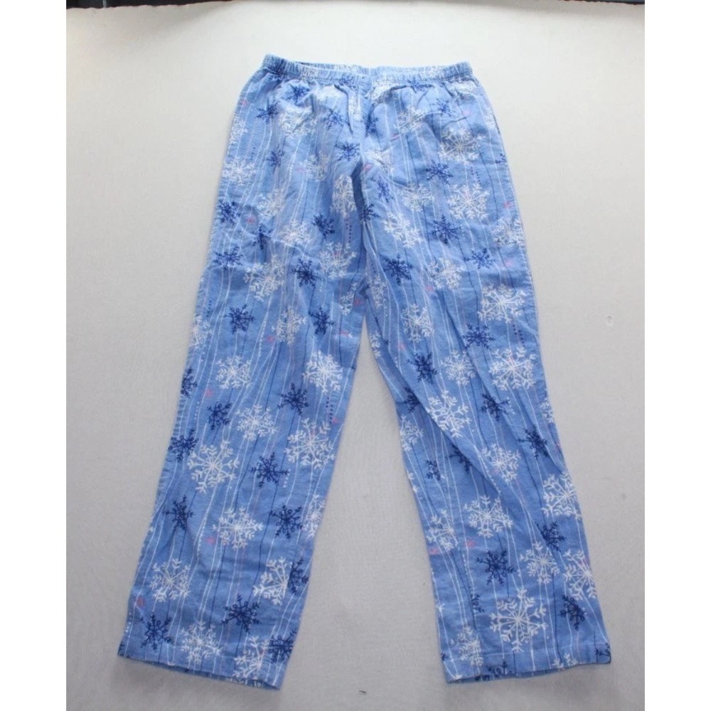 Joe Boxer Winter Pajama Pants Mens Medium Blue All-over Snowflake Print M